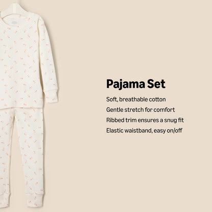 Amazon Essentials x Sofia Grainge Unisex Babies, Toddlers and Kids' Snug-Fit Cotton Pajamas, Pack