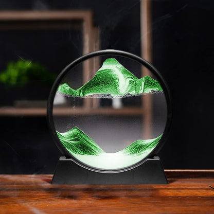 Moving Sand Art Picture,Liquid Motion 3D Sea Sandscape in Motion Display, Flowing Sand Frame