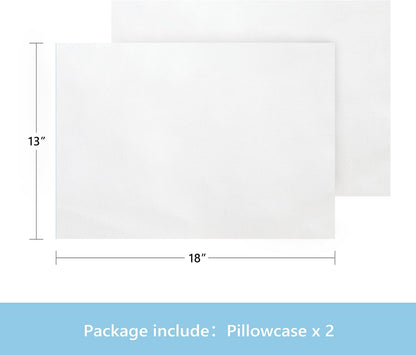 TILLYOU Toddler Pillowcase 2 Pack with Zipper,Silky Soft Microfiber 13" x 18" Kids Travel Pillow