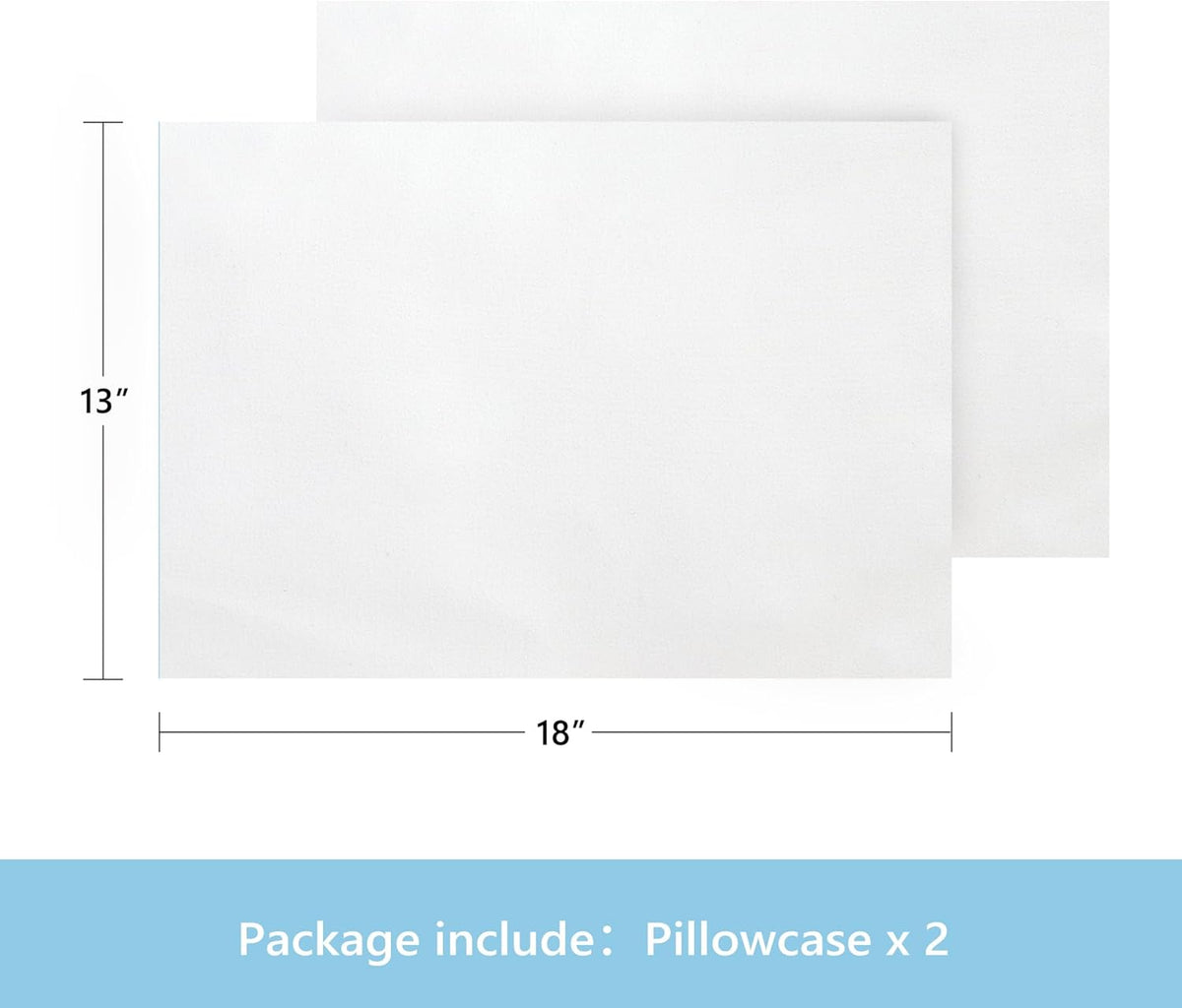 TILLYOU Toddler Pillowcase 2 Pack with Envelope Closure,13" x 18" Silky Soft Microfiber Travel Kids