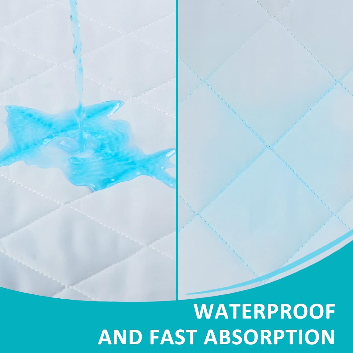 KANECH Washable Waterproof Incontinence Bed Pads - 24"x36"(4Pack) - Heavy Absorbency Reusable