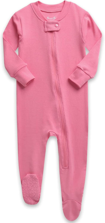 VAENAIT BABY Infant Toddler Boys Girls Footed One-Piece Sleep and Play Premium Modal Pajamas 1-2