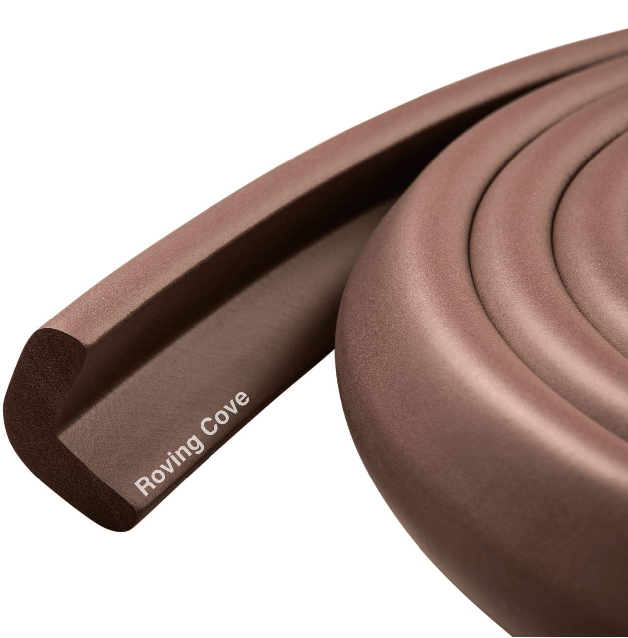 Roving Cove HeftyFit Edge Protector for Baby Proofing (6ft Large Edge Only), Heavy-Duty Soft Rubber