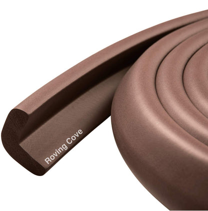 Roving Cove HeftyFit Edge Protector for Baby Proofing (6ft Large Edge Only), Heavy-Duty Soft Rubber