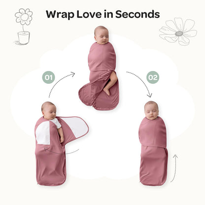 Momcozy Swaddles for Newborns, Quiet Fastener Swaddle for Infant 0-3 Months