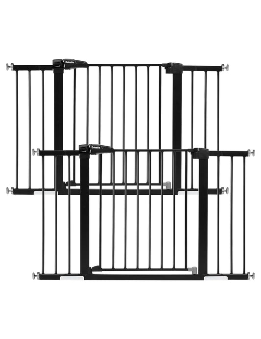 Babelio Baby Gate for Doorways and Stairs, 29-48" Auto Close Dog Gate, Easy-Install Pressure