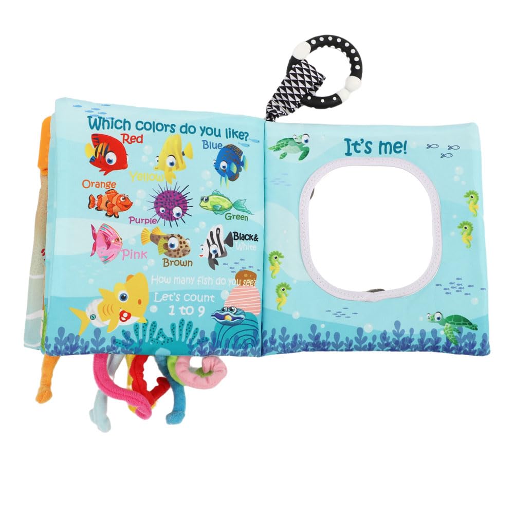 Cloth Crinkle Books for Babies Toddler – Touch and Feel Soft Baby Books, Interactive Early Learning