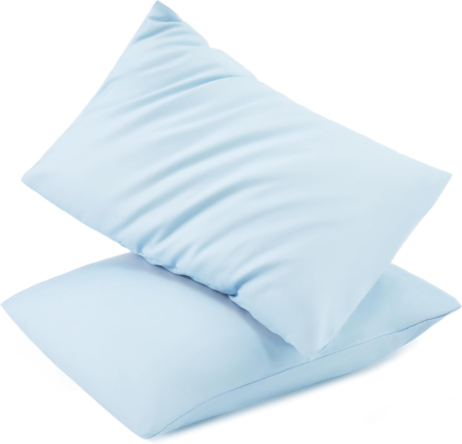 TILLYOU Toddler Pillowcase 2 Pack with Envelope Closure,13" x 18" Silky Soft Microfiber Travel Kids
