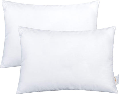 NTBAY 2 Pack Cotton Down Alternative 13x18 Pillows, Machine Washable - Soft and Breathable Travel