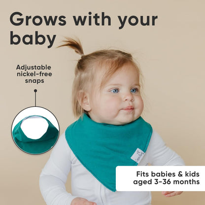 Copper Pearl 4 Pack Soft Cotton Baby Bibs for Drooling and Teething, Absorbent Drool Bibs for Baby