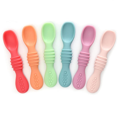 PrimaStella Silicone Chew Spoon Set for Babies and Toddlers | Safety Tested | BPA Free | Microwave