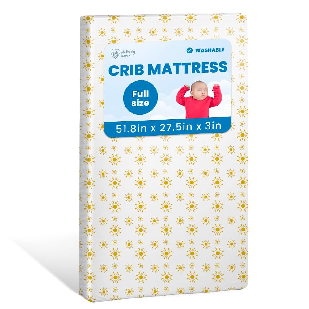Breathable Crib Mattress, Washable High Rebound Foam for Baby Cribs, Fits Standard Toddler Beds