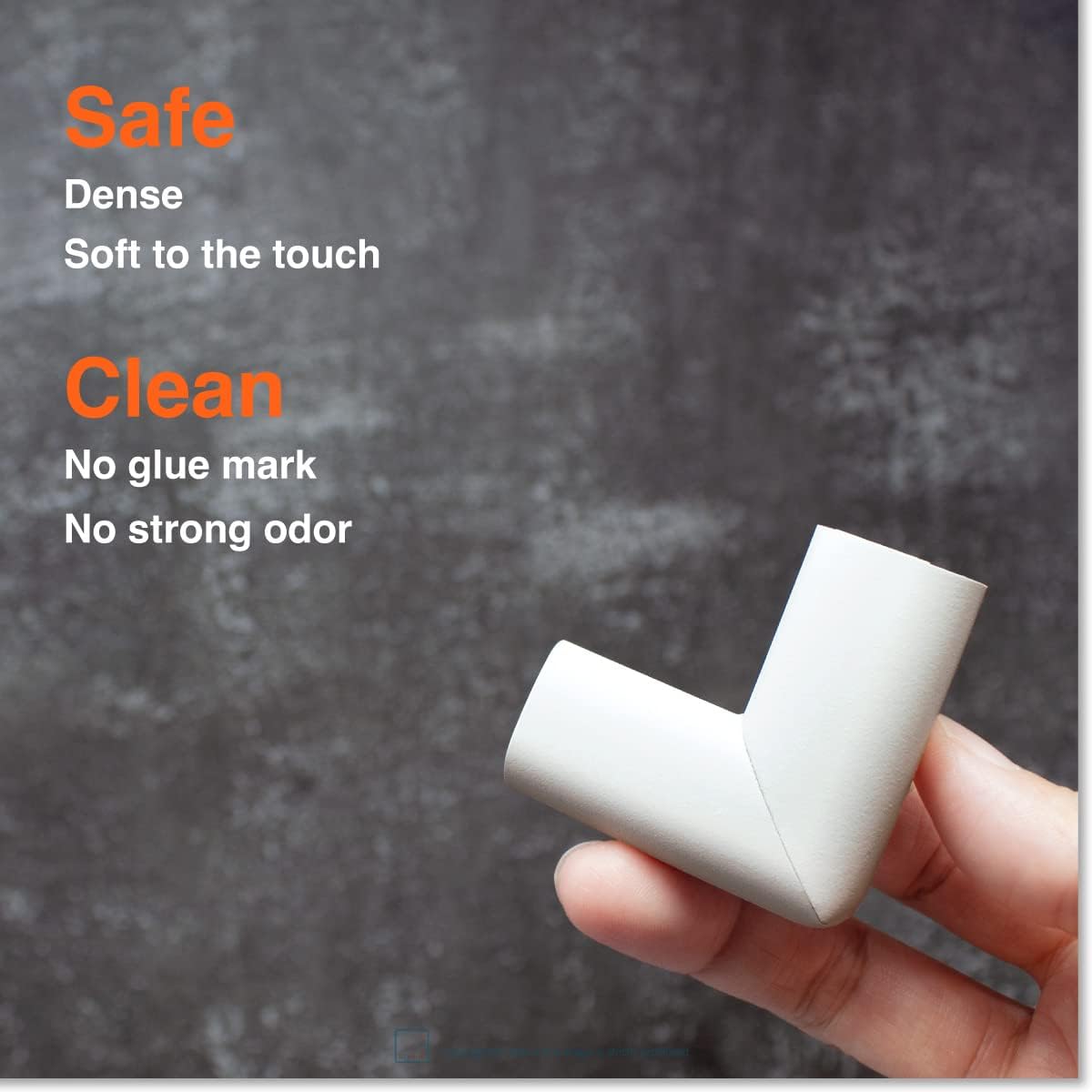 Roving Cove Slim-Fit Corner Protector for Baby Proofing (8 Small Corners), Soft Rubber Foam