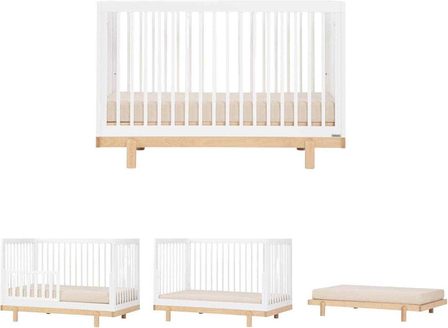 dadada Baby Bliss 4 in 1 Convertible Crib to Toddler Bed & Floor Bed – Made in Italy, GREENGUARD
