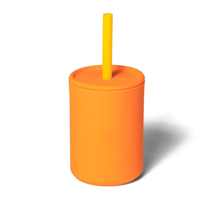 Avanchy Silicone Training Sippy Cup with Straw Lid – Tiny Cup for Babies 6+ Months to Toddlers 1