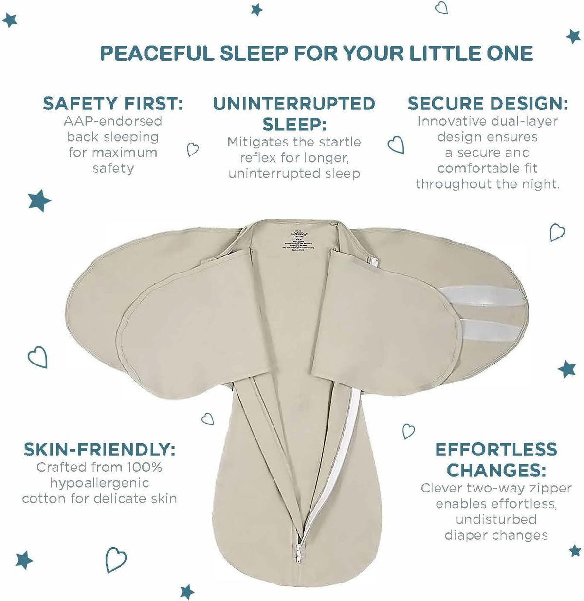 LullaBaby "Double Dream Swaddle: Exclusive Dual Wing Design, Pediatrician-Endorsed, Ultra-Soft