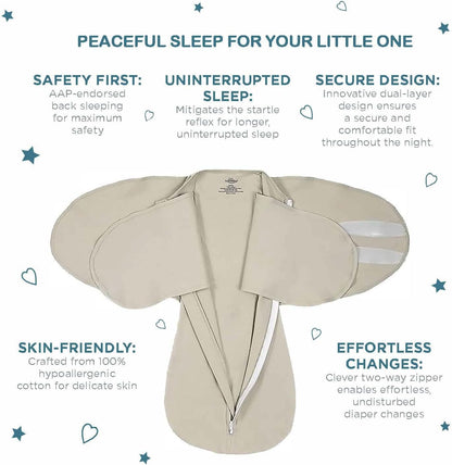 LullaBaby "Double Dream Swaddle: Exclusive Dual Wing Design, Pediatrician-Endorsed, Ultra-Soft