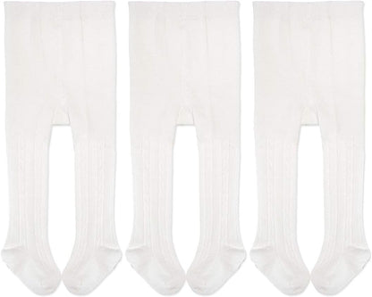 EPEIUS Baby Girl Tights Thick Cable Knit Leggings Stockings Cotton Pantyhose for Newborn Infant