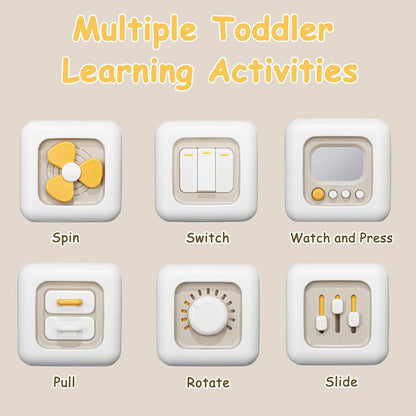 Busy Cube Toys for 1 Year Old Boy, Montessori Toys for 1+ Year Old, Travel Sensory Toys for