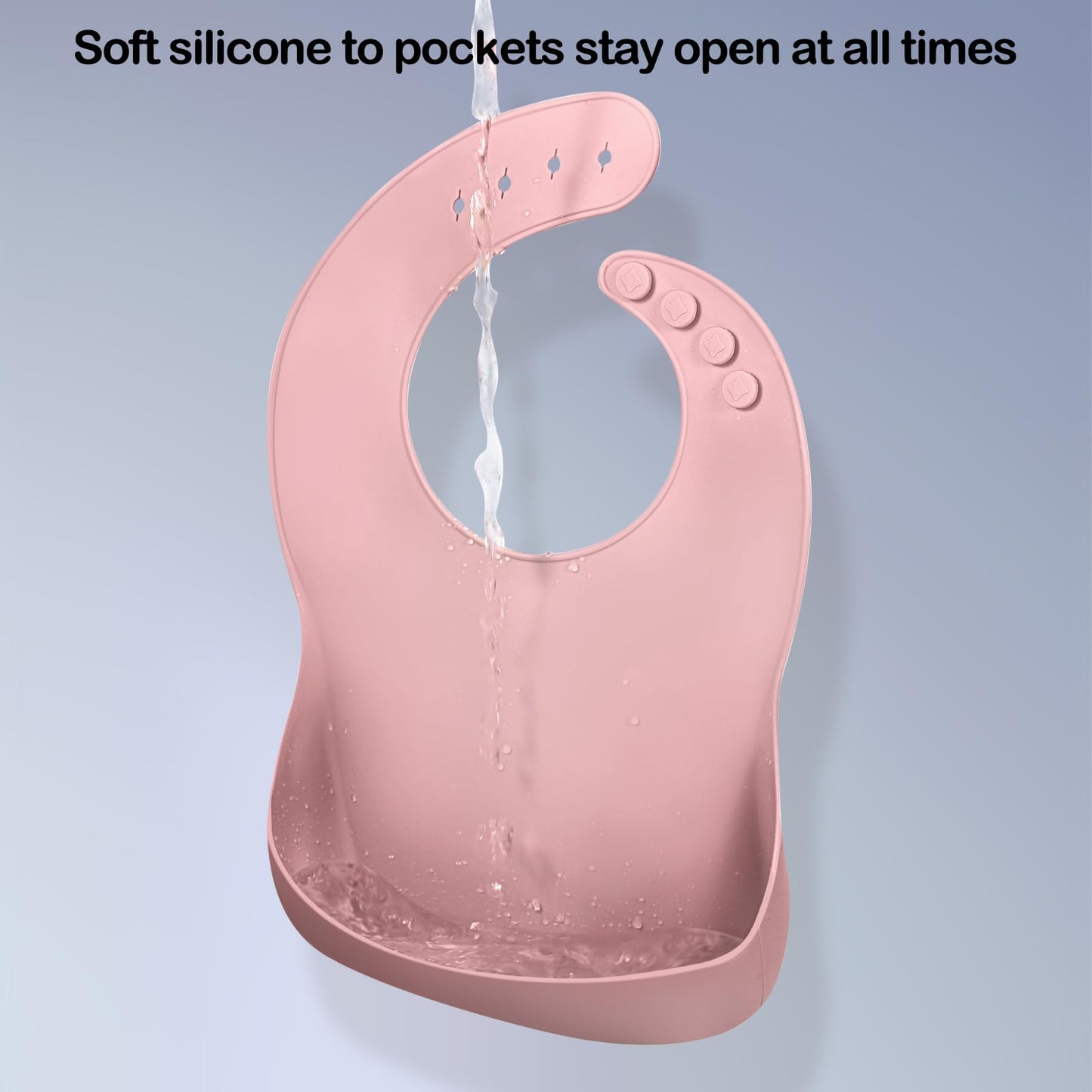 Eascrozn Silicone Bibs for Babies Toddler Set of 3, BPA Free