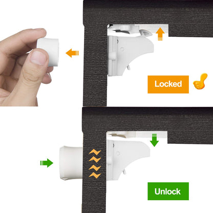 Vmaisi 20 Pack Magnetic Cabinet Locks Baby Proofing and 2 Keys