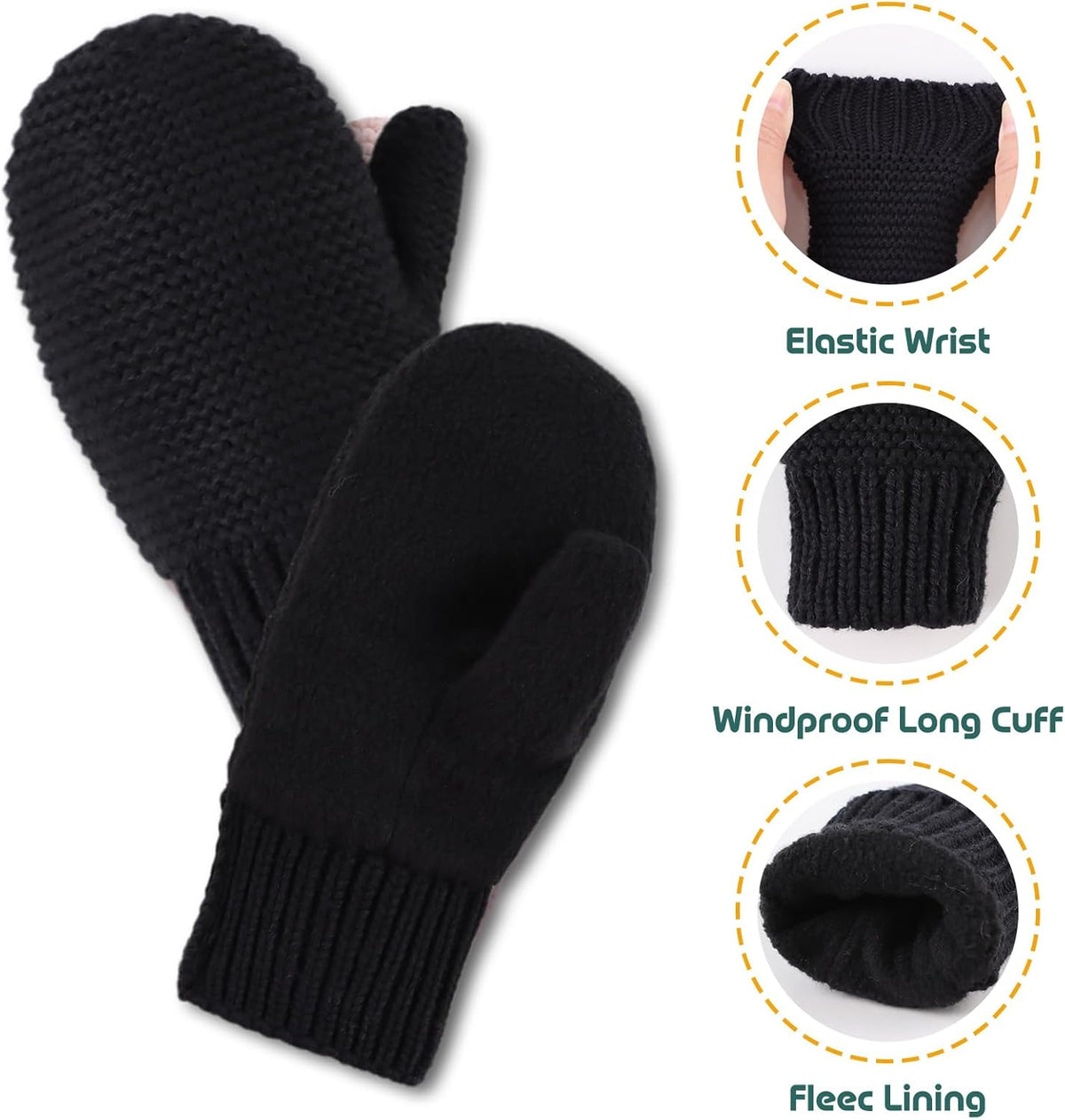 Basic Winter Baby Beanie Gloves Boys Girls Knitted Hat Pompom Kids Earflap Hats Warm Infant Toddler