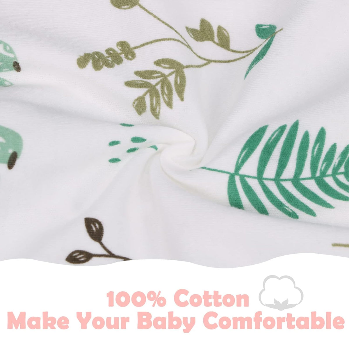 2 Pack Transition Swaddle with 2 Way Zipper, 2 in 1 Arms in/Out Transitional Arms Up Swaddle, 100%