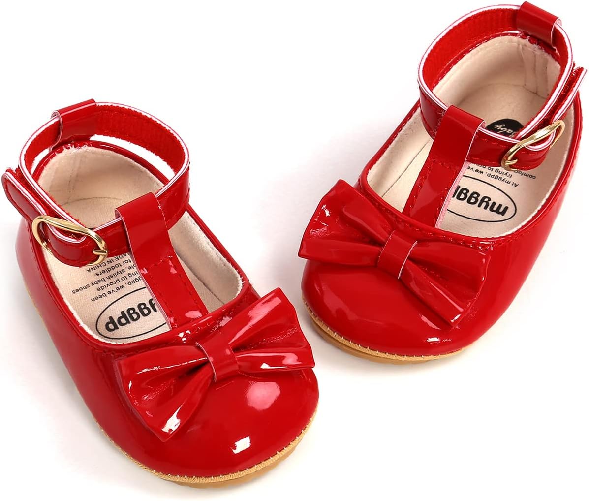 Baby Shoes Mary Jane Flats Non Slip Soft Sole Infant Toddler Sneakers First Walkers Party Christmas