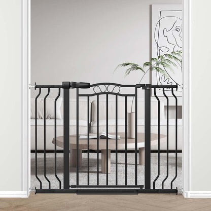 Fairy Baby 29.5"-43.7" Extra Wide Baby Gate for Dog, Pressure Mounted Pet Gate for Stairs &