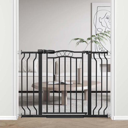 Fairy Baby 29.5"-43.7" Extra Wide Baby Gate for Dog, Pressure Mounted Pet Gate for Stairs &
