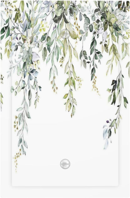 Light Switch Cover Plate Boho Farmhouse Flower Leaf Sage Green 1 Gang No Device Blank Electrical
