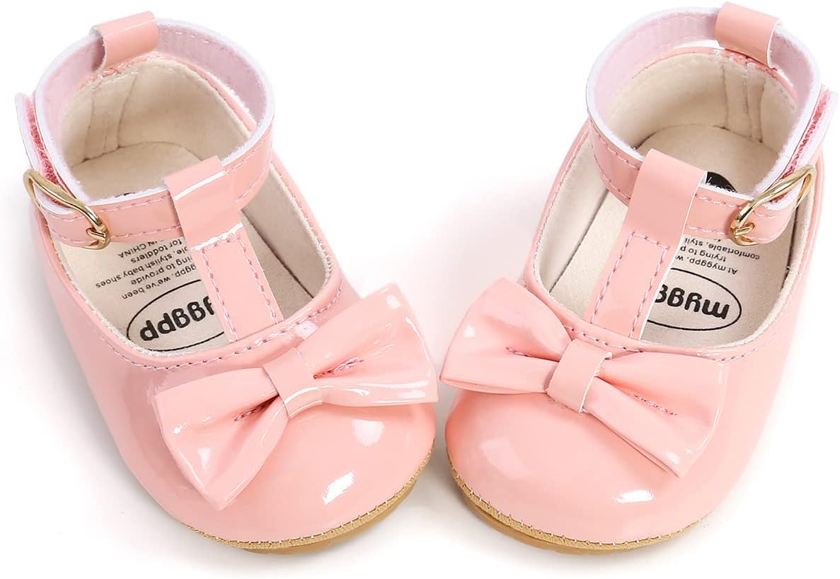 Baby Shoes Mary Jane Flats Non Slip Soft Sole Infant Toddler Sneakers First Walkers Party Christmas