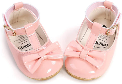 Baby Shoes Mary Jane Flats Non Slip Soft Sole Infant Toddler Sneakers First Walkers Party Christmas