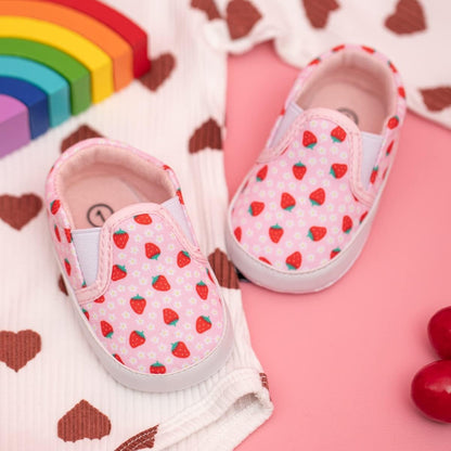 Morbido Infant Baby Boys Girls Canvas Sneaker Toddler Slip On Anti Skid Newborn First Walkers Candy