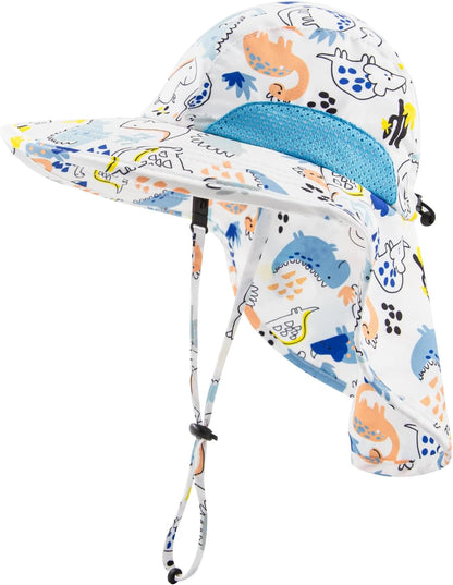 XIAOHAWANG Girls Sun Hat Baby Beach Hats Boys UPF 50+ Kids Summer Protection Cap Toddler Breathable