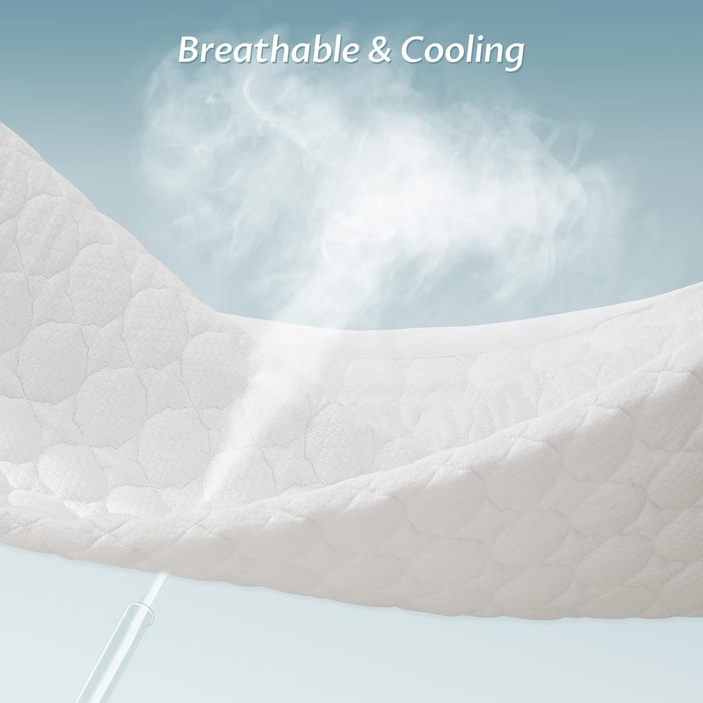 Twin XL Size Waterproof Mattress Protector Fitted Quilted Mattress Pad Cover with Deep Pocket Up to