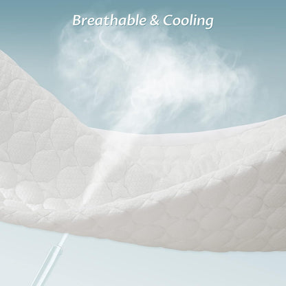 Full Size Waterproof Mattress Protector Fitted Quilted Mattress Pad Cover with Deep Pocket Up to