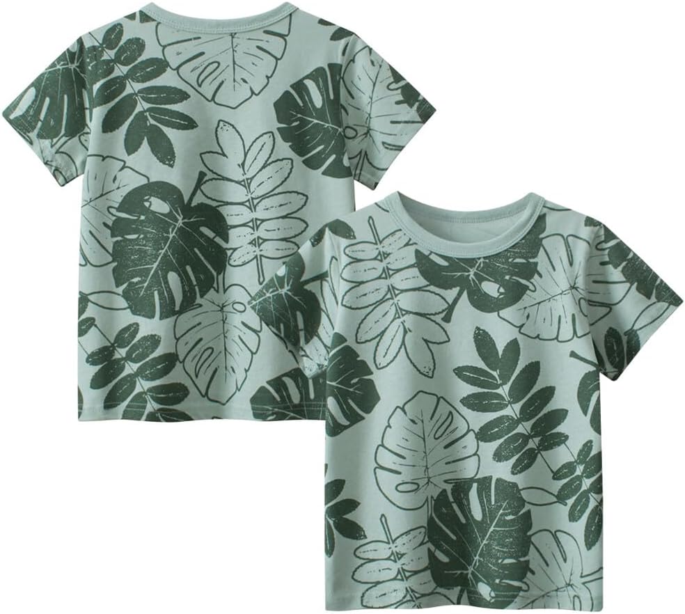 Boys' 4-Pack Excavator Short Sleeve Crewneck T-Shirts Top Tee Size 2-7 Years Toddler Boys' Value