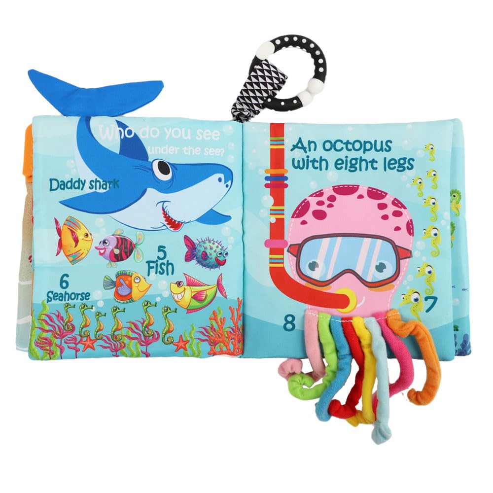 Cloth Crinkle Books for Babies Toddler – Touch and Feel Soft Baby Books, Interactive Early Learning