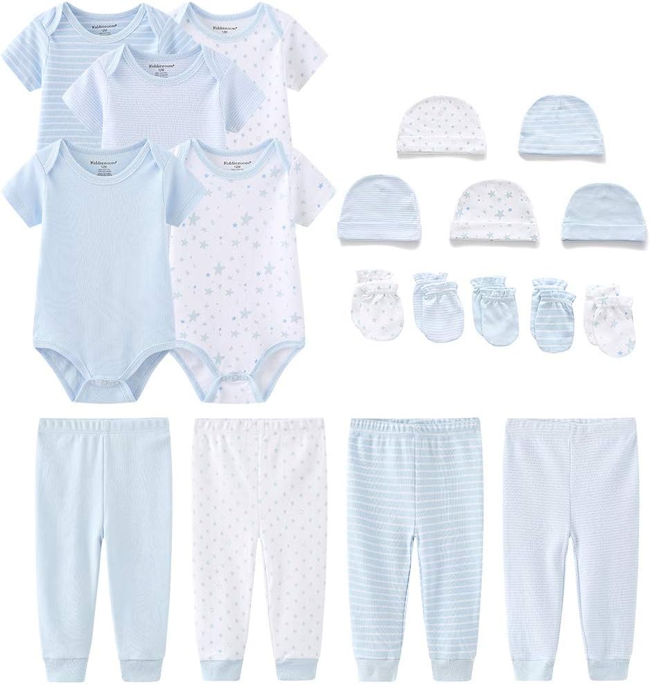 Kiddiezoom Newborn Baby Girl Boy Clothes Baby Outfits Pants Bodysuits Gifts Set Layette Set 0-3