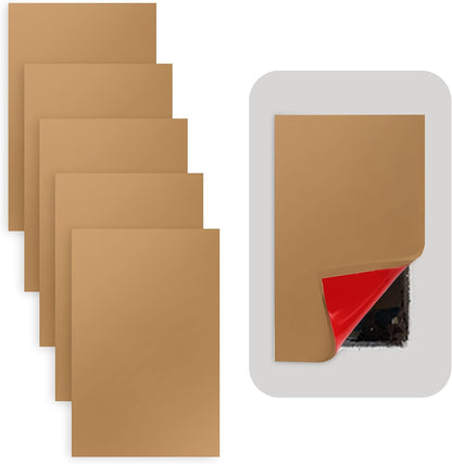 Rubber Bond Self-Adhesive Rubber Wall Outlet Cover Plate 5 Pack - Easy to Apply Peel & Stick