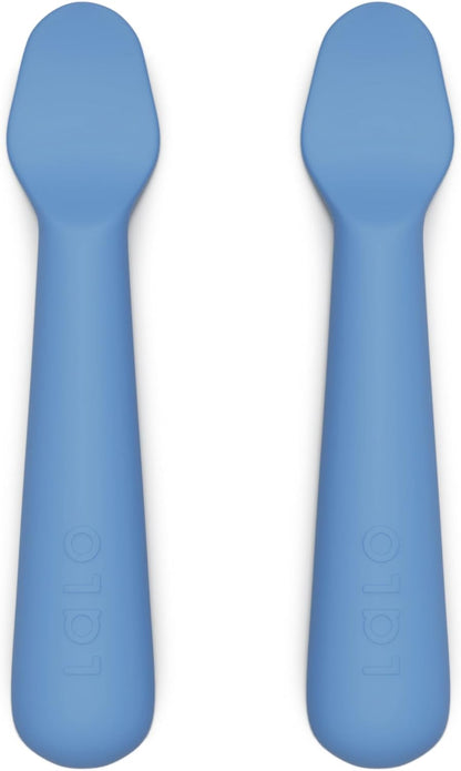 Lalo Little Spoon Set - 2 Piece Baby Spoons Set for Infants & Babies - Made From Food Grade