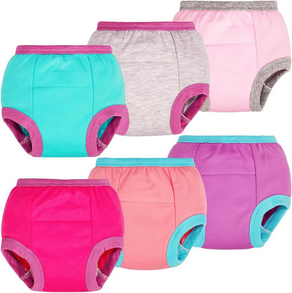 BIG ELEPHANT Toddler Training Pants, Soft Cotton Absorbent Training Underwear for Baby Boys & Girls