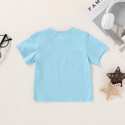 Happy Town Toddler Clothes Baby Boy Girl Smiley Face Shirt Short Sleeve T-Shirt Tee Summer Tops
