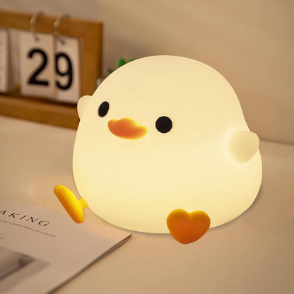 DREAMING MY DREAM Cute Duck Lamp,Do Do Duck Night Light,Silicone Squishy Nursery Bedside Lamp,USB