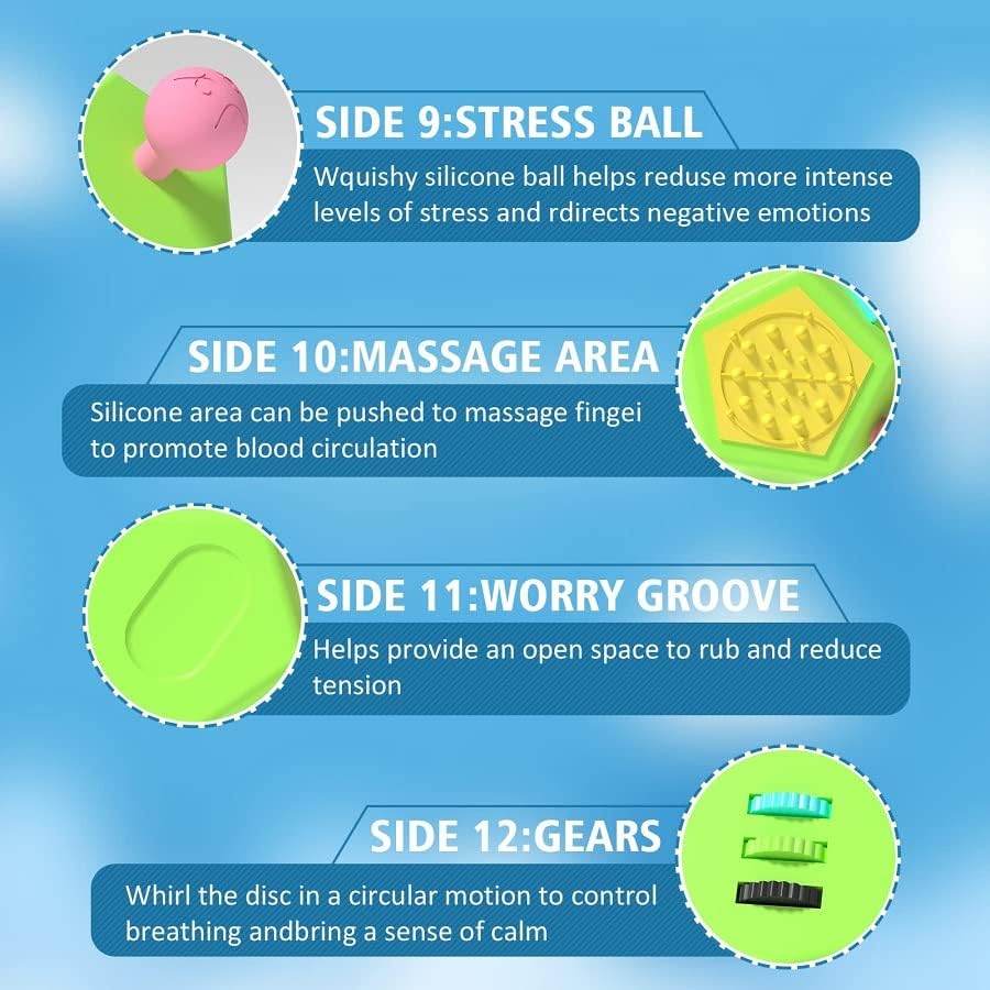 Fidget Dodecagon –12-Side Fidget Toys Cube Relieves Stress and Anxiety Anti depression cube for