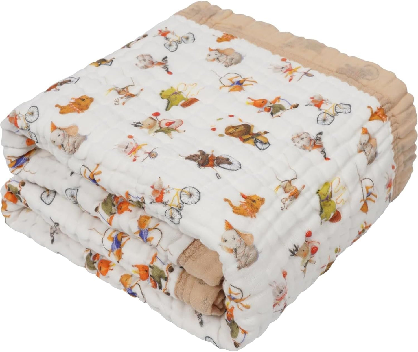 Organic Cotton Muslin Baby Blanket for Boys and Girls - Luxurious Soft Toddler Quilt for Swaddling