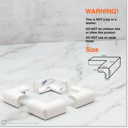 Roving Cove Slim-Fit Corner Edge Protector for Baby Proofing (Small 15ft Edge 4 Corners), Furniture