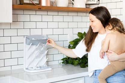 Ubbi Vertical Baby Bottle Drying Rack, Space Saving Countertop Bottle Dryer