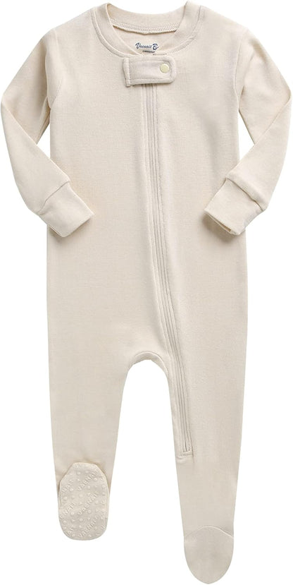VAENAIT BABY Infant Toddler Boys Girls Footed One-Piece Sleep and Play Premium Modal Pajamas 1-2